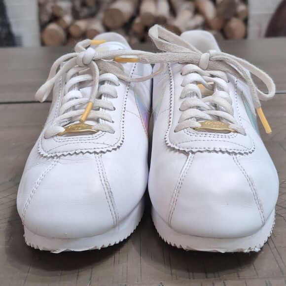 Nike Cortez Iridescent Pearl Butter Yellow Sneakers Sz 9 - Picture 5 of 12